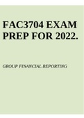 FAC3704 EXAM PREP FOR 2022 (Group Financial Reporting)