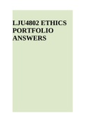 LJU4802 PROFESSIONAL ETHICS PORTFOLIO ANSWERS