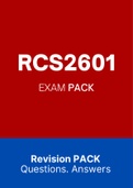 RCS2601 - MCQ Exam PACK (2022)