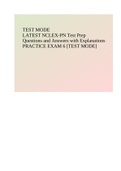 TEST MODE LATEST NCLEX-PN Test Prep Questions and Answers with Explanations PRACTICE EXAM 6 [TEST MODE]