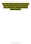Test Bank&colon; Maternal-Newborn Nursing&colon; The Critical Components of Nursing Care&comma; 3rd Edition&comma; Roberta Durham&comma; Linda Chapman