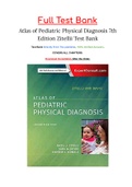 Atlas of Pediatric Physical Diagnosis 7th Edition Zitellii Test Bank