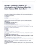NUR 411: Nursing Concepts for Childbearing Individuals and Families Exam 4 Latest 2022 Exam Guide