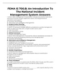 FEMA IS 700.B: An Introduction To The National Incident Management System 2022 Answers