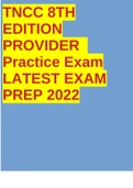 TNCC 8TH EDITION PROVIDER Practice Exam LATEST EXAM PREP 2022