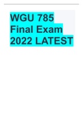 WGU c785 Final Exam 2022 LATEST