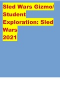 Sled Wars Gizmo/ Student Exploration: Sled Wars 2021