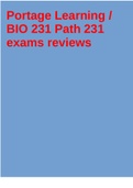 Portage Learning / BIO 231 Path 231 exams reviews