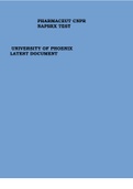 PHARMACEUT CNPR NAPSRX TEST  UNIVERSITY OF PHOENIX LATEST DOCUMENT 