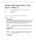 NURS 6630 Week 11 Final Exam (3 Versions)