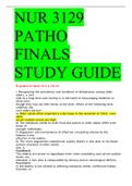 NUR 3129 Patho Finals study guide Questions & answers 100 all answers correct latest update 2021/2022 rated A+