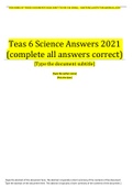 Teas 6 Science Answers 2021 (complete all answers correct)