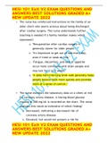 HESI 101 Exit V2 EXAM QUESTIONS AND ANSWERS BEST SOLUTIONS GRADED A&plus; NEW UPDATE 2022