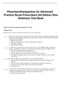 Pharmacotherapeutics for Advanced Practice Nurse Prescribers 5th Edition Woo Robinson Test Bank Chapter 22. Drugs Affecting the Integumentary System 