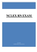 NCLEX RN Exam (GRADE A) Questions and Answer Solutions | 100% Guaranteed Pass