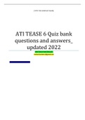 ATI TEASE 6 Quiz bank questions and answers_ updated 2022