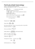 Formula sheet toxicology (NWI-MOL054)