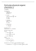 Formula sheet physical organic chemistry 1 (NWI-MOL157)