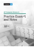 AP COMPUTER A PRACTICE EXAM #1  AND NOTES  2024 Reviewed