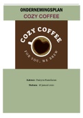 Ondernemingsplan koffiebedrijf (Cozy Coffee) incl. financieel plan - Cijfer 8,4! - Facilitair leidinggevende niveau 4