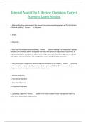 Internal Audit Chp 1 Review Questions Correct Answers Latest Version