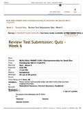 BUSI 3004 Week 6 Quiz (25 out of 25 Points)