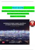 Operations and Supply Chain Management&comma; 16th Edition  by F&period; Robert Jacobs and Richard Chase Chapters 1 - 22 &vert; Complete T
