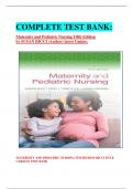 COMPLETE TEST BANK&colon;  Maternity and Pediatric Nursing Fifth Edition by SUSAN RICCI &lpar;Author&rpar; latest Update&period;