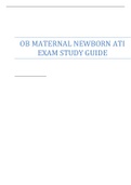 ATI Proctored OB Maternal Newborn Study Guide.