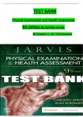TEST BANK Physical Examination and Health Assessment 9th Edition by Carolyn Jarvis&comma; All Chapters 1 - 32 &sol; Full Complete