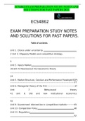 ECS4862 EXAM PREPARATION STUDY NOTES AND SOLUTIONS FOR PAST PAPERS 2022/2023.
