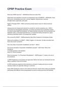 CPRP Practice Exam QUESTIONS AND ANSWERS ALREADY PASSED 2024&sol;2025