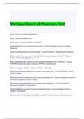 Maryland Board of Pharmacy Test 2024-2025