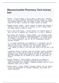 Massachusetts Pharmacy Tech license test Questions and Answers