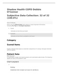Shadow Health COPD Debbie O’Connor Subjective Data Collection