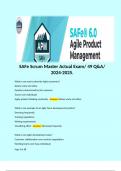 SAFe&reg; Product Owner &sol; Product Manager Certification Exam Q&A Bulk&period;           