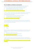 ATI RN MEDICAL SURGICAL PROCTORED EXAM 2019