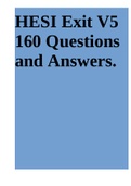 HESI Exit V5 160 Questions and Answers&period;