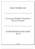 &lpar;WGU D450&rpar; NURS 3123 Community Health & Population Focused Nursing - FA Readiness Exam