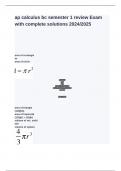 ap calculus bc semester 1 review Exam with complete solutions 2024&lowbar;2025