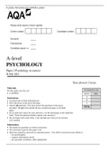 A-level &Tab;  PSYCHOLOGY 