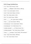 NS 205 - Dosage Calculation Exam