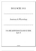 &lpar;WGU D312&rpar; SCIE 1011 Anatomy & Physiology - OA Readiness Exam Guide - 2024&period;