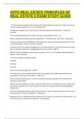 AYPO Real Estate Principles of Real Estate II Exam Study Guide