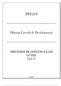 &lpar;FOR&rpar; PSY278 Human Growth & Development - Midterm Readiness Exam Guide - 2024