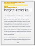 National Protective Security Officer Training Program Exam Study Guide