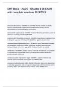 EMT Basic - AAOS - Chapter 1-28 EXAM with complete solutions 2024&lowbar;2025&period;