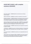 AAOS EMT EXAM 1 with complete solutions 2024&lowbar;2025
