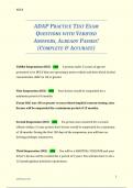 ADAP Practice Test &ndash; Complete and Verified Exam Questions with Correct Answers &lpar;Proven Pass&rpar;