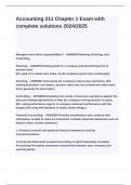 Accounting 211 Chapter 1 Exam with complete solutions 2024&lowbar;2025&period;